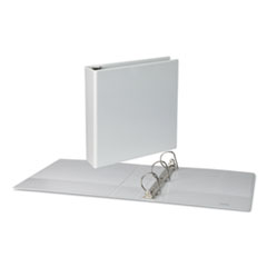 Universal® Slant D-Ring View Binder, 3 Rings, 2" Capacity, 11 x 8.5, White, 4/Pack