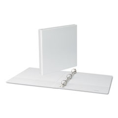 Universal® Slant D-Ring View Binder, 3 Rings, 1" Capacity, 11 x 8.5, White, 4/Pack