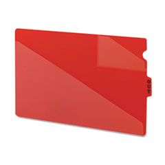 Smead™ End Tab Poly Out Guides, Two-Pocket Style, 1/3-Cut End Tab, Out, 8.5 x 14, Red, 50/Box
