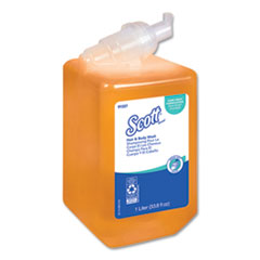 Scott® Essential Hair and Body Wash, Citrus Floral, 1 L Bottle, 6/Carton