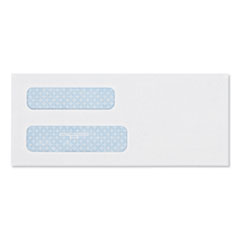 Quality Park™ Double Window Security-Tinted Check Envelope, #8 5/8, Commercial Flap, Gummed Closure, 3.63 x 8.63, White, 500/Box