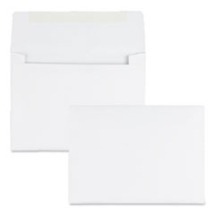 Quality Park™ Greeting Card/Invitation Envelope, A-6, Square Flap, Gummed Closure, 4.75 x 6.5, White, 500/Box