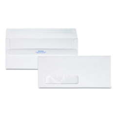 Quality Park™ Redi-Seal Envelope, Address Window, #10, Commercial Flap, Redi-Seal Closure, 4.13 x 9.5, White, 500/Box