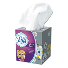 Puffs® Ultra Soft Facial Tissue, 2-Ply, White, 56 Sheets/Box, 24 Boxes/Carton