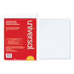 Universal® Laminating Pouches, 3 mil, 9" x 11.5", Matte Clear, 25/Pack
