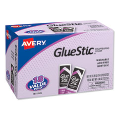 Permanent Glue Stic Value Pack, 0.26 oz, Applies Purple, Dries Clear,  6/Pack - mastersupplyonline