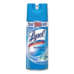 LYSOL® Brand Disinfectant Spray, Spring Waterfall, Liquid, 12.5 oz Aerosol Spray, 12/Carton