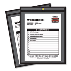 C-Line® Shop Ticket Holders, Stitched, One Side Clear, 75 Sheets, 9 x 12, 25/Box