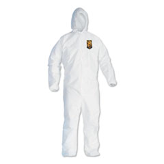KleenGuard™ A40 Elastic-Cuff and Ankles Hooded Coveralls, 2X-Large, White, 25/Carton
