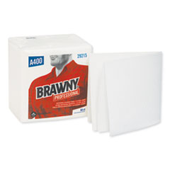 Brawny® Professional All Purpose Wipers, 13 x 13, White, 50/Pack, 16/Carton
