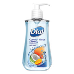 Dial® Liquid Hand Soap, Coconut Water and Mango, 7.5 oz Pump Bottle, 12/Carton