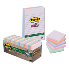 Post-it® Notes Super Sticky Recycled Notes in Wanderlust Pastel Colors