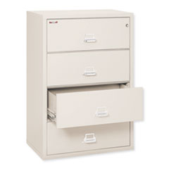 FireKing® Insulated Lateral File, 4 Legal/Letter-Size File Drawers, Parchment, 37.5" x 22.13" x 52.75", 323.24 lb Overall Capacity