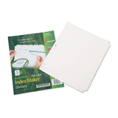 7530016006981, SKILCRAFT Avery Index Maker Dividers, 5-Tab, 11 x 8.5, White, 5 Sets