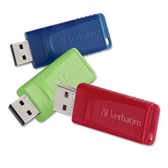 Verbatim® Store 'n' Go USB Flash Drive, 16 GB, Assorted Colors, 3/Pack
