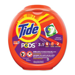 Tide® Detergent Pods, Spring Meadow Scent, 72 Pods/Pack, 4 Packs/Carton