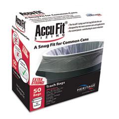 Linear Low Density Can Liners with AccuFit Sizing, 23 gal, 0.9 mil, 28 x  45, Clear, 50 Bags/Box, 6 Boxes/Carton - mastersupplyonline