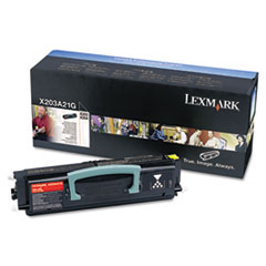 Lexmark™ X203A11G Return Program Toner, 2,500 Page-Yield, Black