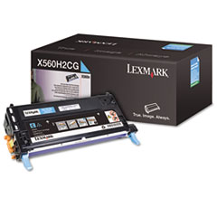 Lexmark™ X560H2CG High-Yield Toner, 10,000 Page-Yield, Cyan