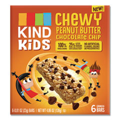KIND Kids Bars, Chewy Peanut Butter Chocolate Chip, 0.81 oz, 6/Pack