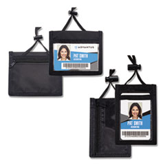 Advantus ID Badge Holders With Convention Neck Pouch