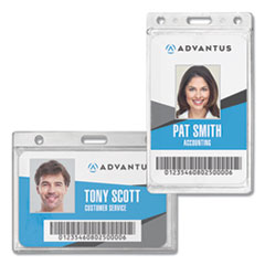 Advantus Frosted Rigid Badge Holders