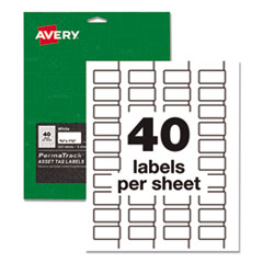 Avery® PermaTrack® Durable White Asset Tag Labels