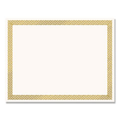 Great Papers!® Foil Border Certificates, 8.5 x 11, Ivory/Gold with Braided Gold Border, 12/Pack