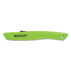Westcott® Safety Ceramic Blade Box Cutter, 0.5" Blade, 6.15" Plastic Handle, Green