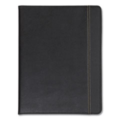 Value Padfolio, Heavyweight Sealed Vinyl, Brass Clip, Inside Front Pocket,  Black - mastersupplyonline