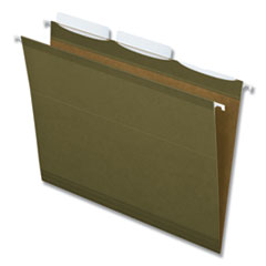 Pendaflex® Ready-Tab Reinforced Hanging File Folders, Letter Size, 1/3-Cut Tabs, Standard Green, 25/Box