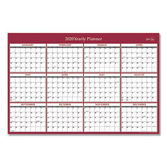 Blue Sky® Classic Red Laminated Erasable Wall Calendar