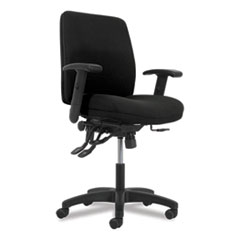 HON® Network Mid-Back Task Chair, Supports Up to 250 lb, 18.3" to 22.8" Seat Height, Black