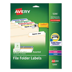 Avery® Permanent TrueBlock® File Folder Labels with Sure Feed® Technology
