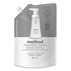 Method® Foaming Hand Wash Refill, Fragrance-Free, 28 oz, 6/Carton