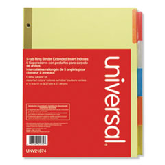Universal® Deluxe Extended Insertable Tab Indexes