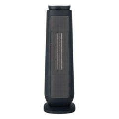 Alera® Ceramic Heater Tower with Remote Control, 7.17" x 7.17" x 22.95", Black