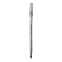 BIC® Round Stic Xtra Life Ballpoint Pen Xtra-Value Pack, Stick, Medium 1 mm, Black Ink, Black Barrel, 240/Carton