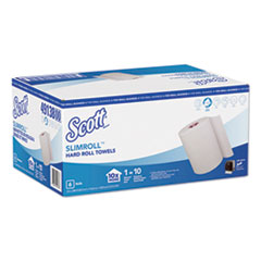 Scott® Control Slimroll Towels, 8" x 580 ft, White/Pink Core, Small Business, 6 Rolls/Carton
