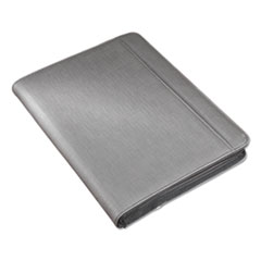 Artistic® Power Padfolio, Zipper, 10.75 x 1.5 x 13.5, Polyurethane, Gray