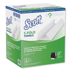 Scott® C-Fold Towels for Business, Absorbency Pockets, 10.13 x 13.15, White, 150/Pack, 8 Packs/Carton