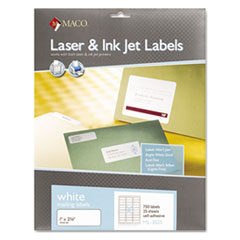 MACO® White Laser/Inkjet Shipping & Address Labels