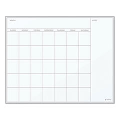 U Brands Magnetic Dry Erase Board, Undated One Month, 20 x 16, White Surface, Silver Aluminum Frame