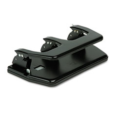 Master Products 40-Sheet Heavy-Duty Three-Hole Punch with Gel Padded  Handle, 9/32 Holes, Black