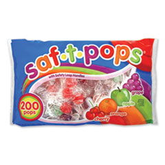 Saf-T-Pops Saf-T-Pops, Assorted Flavors, Individually Wrapped, 200/Pack