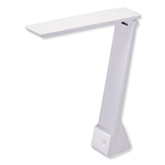 Bostitch® Konnect Rechargeable Folding LED Desk Lamp, 2.52w x 2.13d x 11.02h, Gray/White