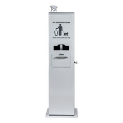 Poopy Pouch Indoor Pet Sanitation Station, 15.5 x 16 x 51, Silver Metallic