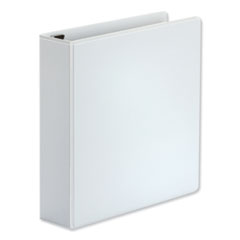 Universal® Deluxe Easy-to-Open D-Ring View Binder, 3 Rings, 2" Capacity, 11 x 8.5, White