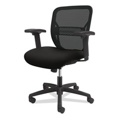 HON® Gateway Mid-Back Task Chair, Supports Up to 250 lb, 17" to 22" Seat Height, Black