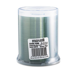 Maxell® CD-R Discs, 700MB/80 min, 48x, Spindle, Printable Matte White, 100/Pack